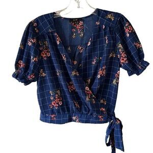 NEW Anthropologie E (Hanger) M Navy Blue Shirt